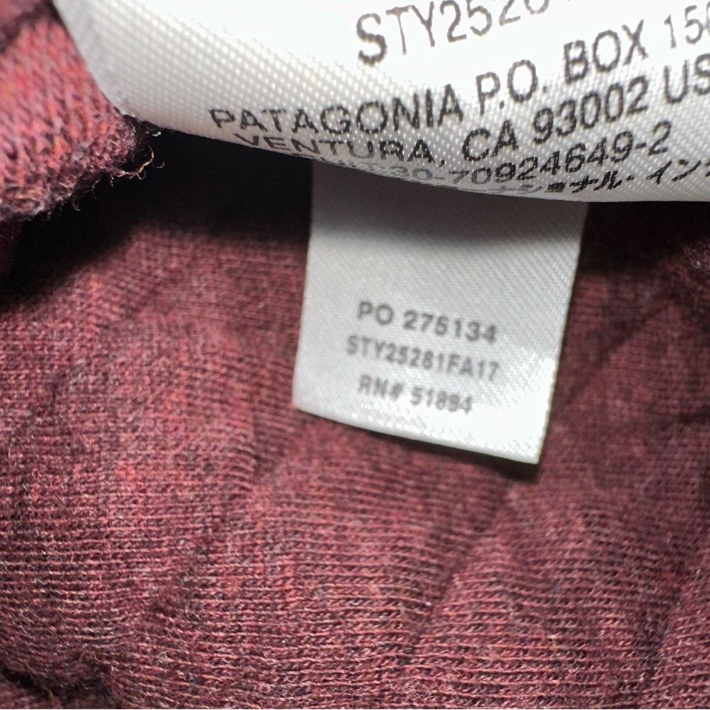 Patagonia Organic Cotton Quilt Snap-T Pullover Women’s Size Medium Dark Ruby - Picture 11 of 15